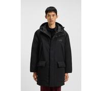 HUGO Cappotto imbottito idrorepellente con cappuccio e logo spezzato - Style Mandev2541, 50549663 Nero XXL