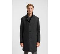 HUGO Cappotto regular fit in twill di misto lana - Style Mintrax2541, 50546553 Grigio scuro 98