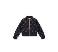 HUGO Cardigan per bambini in pile con loghi scomposti - Style G00219/09B04A, G00219 Nero 114