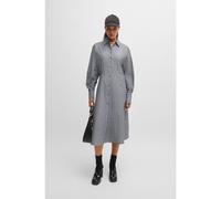 HUGO Chemisier a maniche lunghe in twill di cotone a righe - Style Kiata, 50518056 Grigio a motivi 48
