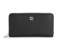 HUGO Portafoglio Chris 2.0 in similpelle con zip e logo scomposto Nero