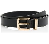 HUGO Cintura in pelle italiana con fibbia color oro - Style Palm-MLoop_Sz25, 50558803 Nero 100