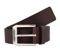 HUGO Cintura in pelle con fibbia ad ardiglione con logo - Style Gelio-C_Sz40, 50480441 Marrone scuro 85