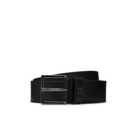 HUGO Cintura in pelle con dettagli in metallo color canna di fucile e passante con logo scomposto - Style Giove-HU-GO-StG_Sz35, 50537026 Nero 105