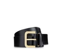 HUGO Cintura in pelle italiana con fibbia ad ardiglione incisa - Style Zana Belt 3,5 cm-ZL, 50471316 Nero 70