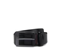 HUGO Cintura in pelle italiana con fibbia con logo inciso - Style Garney_Sz35, 50541164 Nero 115