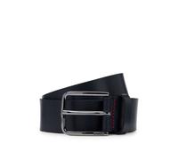 HUGO Cintura in pelle italiana con impuntura rossa - Style Gerik_Sz35, 50491997 Blu scuro 85