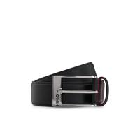 HUGO Cintura in pelle verniciata con fodera rossa - Style BARNEY, 50541174 Nero 90