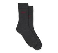 HUGO Confezione da due paia di calze a lunghezza regolare con logo - Style 2P RS UNI CC, 50468099 Grigio scuro 35-38