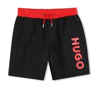 HUGO Shorts da mare bambini con logo stampato a contrasto - Style G01185/72B06A, G01185 Nero 150