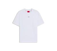 HUGO T-shirt relaxed fit in jersey di cotone con logo stampato - Style Dapolino, 50488330 Bianco L