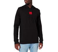 HUGO Felpa con cappuccio in terry di cotone con etichetta con logo - Style Daratschi214, 50458700 Nero XL
