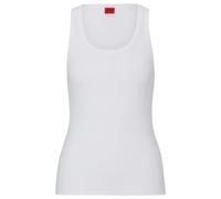 HUGO Datamia Jersey_Top, Bianco 100, S Donna