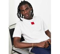 HUGO - Diragolino - T-shirt bianca con logo riquadrato-Bianco L