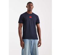 Hugo - Diragolino - T-shirt blu navy con riquadro con logo L