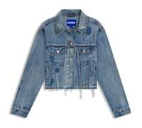 HUGO Giacca in denim relaxed fit con motivi ricamati - Style Anouk_Cropped_B, 50546316 Blu XS