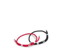 HUGO Due polsini con cordoncino e placche con logo in confezione da due - Style E-HUGOCORD3-BRA, 50552605 A disegni pz.