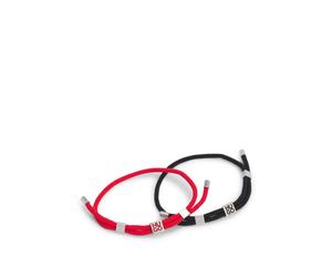 HUGO Due polsini con cordoncino e placche con logo in confezione da due - Style E-HUGOCORD3-BRA, 50552605 A disegni pz.