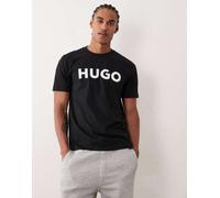 HUGO - Dulivio - T-shirt nera con logo-Nero S