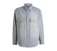HUGO Ebolt 10270773 01 Camicia, Bright Blue439, XL Uomo