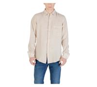 Hugo - Elegante camicia a maniche lunghe in lino - - Shirts - Uomo - Beige - S