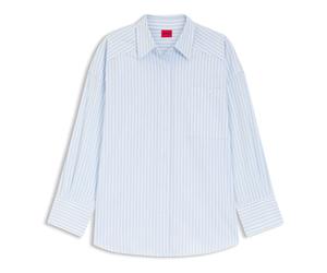 Hugo - Eustyna Oversized Blouse - - Blouses & Shirts - Donna - Blu - S