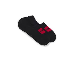 HUGO Fantasmini in misto cotone in confezione da due - Style 2P LOW CUT LABEL CC W, 50469282 Nero 39-42
