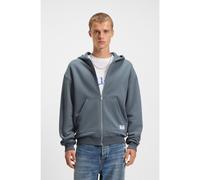 HUGO Felpa con cappuccio a doppio strato in terry di misto cotone con zip - Style Nestodi, 50547541 Blu XXL