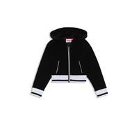 HUGO Felpa con cappuccio e zip per bambini in velluto con coste a righe - Style G00500/09B04A, G00500 Nero 102