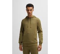 HUGO Felpa con cappuccio in terry di cotone con banda con logo sulle maniche - Style Tonal Logo Hoodie, 50520502 Verde S