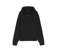 HUGO Felpa con cappuccio in terry di cotone con stampa del logo - Style Dapo, 50486478 Nero XS