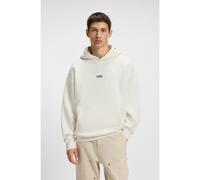 HUGO Felpa con cappuccio in terry di cotone, fit ampio con dettagli logo - Style Nazardo, 50510724 Colore neutro M