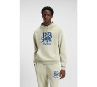 HUGO Felpa con cappuccio in terry di cotone HUGO x RB con grafica toro - Style Doverlohood_RB, 50549313 Beige chiaro XXL