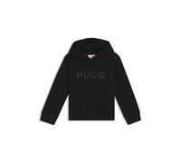 HUGO Felpa con cappuccio per bambini in misto cotone con logo stampato - Style G00446/09B06A, G00446 Nero 102