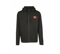 HUGO Felpa con cappuccio Daple212 regular fit in french terry con etichetta con logo Nero S
