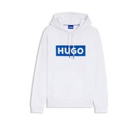 HUGO Felpa con cappuccio regular fit in terry di cotone con logo stampato - Style Nalves, 50522370 Bianco XXL