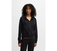 HUGO Felpa con cappuccio relaxed fit con elastico in vita con logo - Style SPORTY LOGO_JACKET, 50520504 Nero M