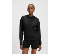 HUGO Felpa con cappuccio relaxed fit in jersey elasticizzato con logo stampato - Style SHUFFLE_HOODIE, 50490594 Nero S
