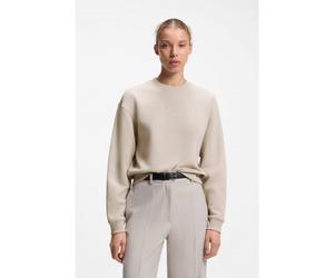 HUGO Felpa con logo Resort-script in cotone - Style Daxandria_1, 50566693 Beige chiaro XL