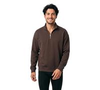 HUGO Felpa relaxed fit in cotone con colletto con zip - Style Durty244, 50525881 Marrone XS
