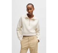 HUGO Felpa corta in terry di cotone con logo ricamato - Style Dileria_B, 50537102 Colore neutro XXL