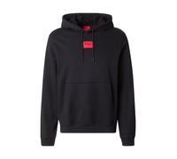 HUGO Felpa con cappuccio in terry di cotone con etichetta con logo - Style Daratschi214, 50458700 Nero XL