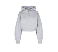 HUGO Blue - Dolpie - Felpa con cappuccio taglio corto grigia con zip in coordinato-Grigio L