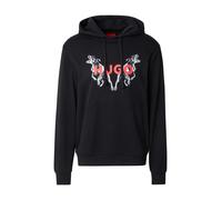 HUGO Felpa 'Dueleyo' rosso acceso / nero / offwhite Uomo HUGO M rosso acceso / nero / offwhite