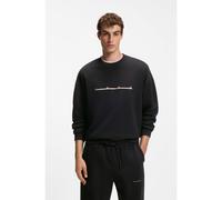 HUGO Felpa in cotone con logo stampato a lettere distanziate - Style Datrisweat, 50568124 Nero L