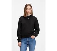 HUGO Felpa in terry di cotone con logo scomposto ricamato - Style Daxandria, 50527463 Nero M