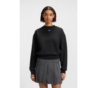 HUGO Felpa in terry di cotone con targhetta con logo - Style Delessa_B_1, 50534344 Nero XXL