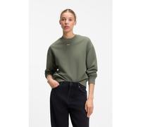HUGO Felpa in terry di cotone con targhetta con logo - Style Delessa_B_1, 50534344 Verde M