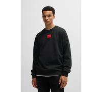 HUGO Felpa in terry di cotone regular fit con etichetta con logo - Style Diragol212, 50447964 Nero XL