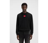 HUGO Felpa in terry di cotone regular fit con etichetta con logo - Style Diragol212, 50447964 Nero XS